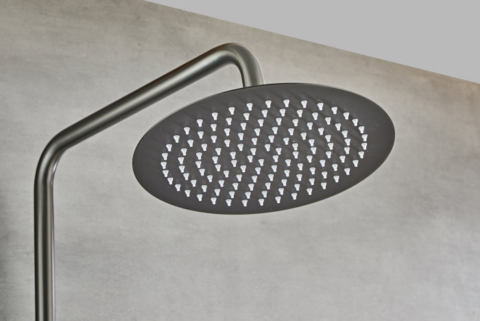 Dusjsett m/termostat Ø250 mm gunmetal